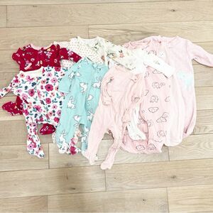 Carter's Red and Pink Footies One Pieces for Cozy Comfort